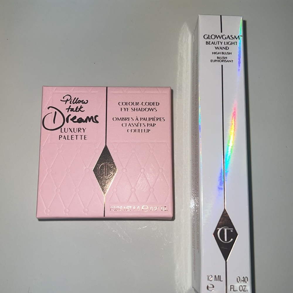 NEW Charlotte Tilbury Pillow Talk Dreams Palette & Pinkham Glowgasm Beauty Wand